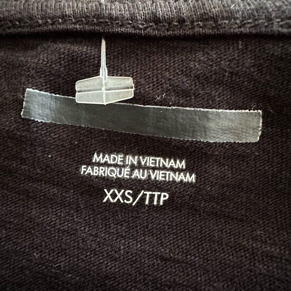 Eileen Fisher Bateau Neck Boxy Top black Women's XXS NWOT - Picture 9 of 9